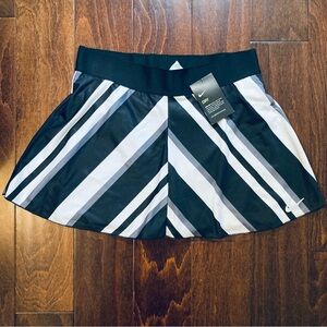 Nike Women's New Tennis Pickleball Black White Striped Skirt Skort Large tall